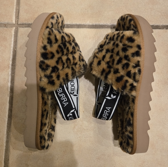 Koolaburra By Ugg Fuzz N ll Chetah Back Strap Slippers Sandals 8 - Picture 3 of 10